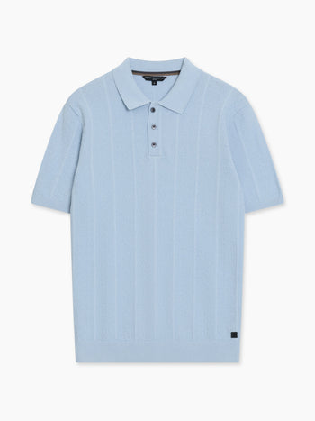Textured Knit Polo Shirt