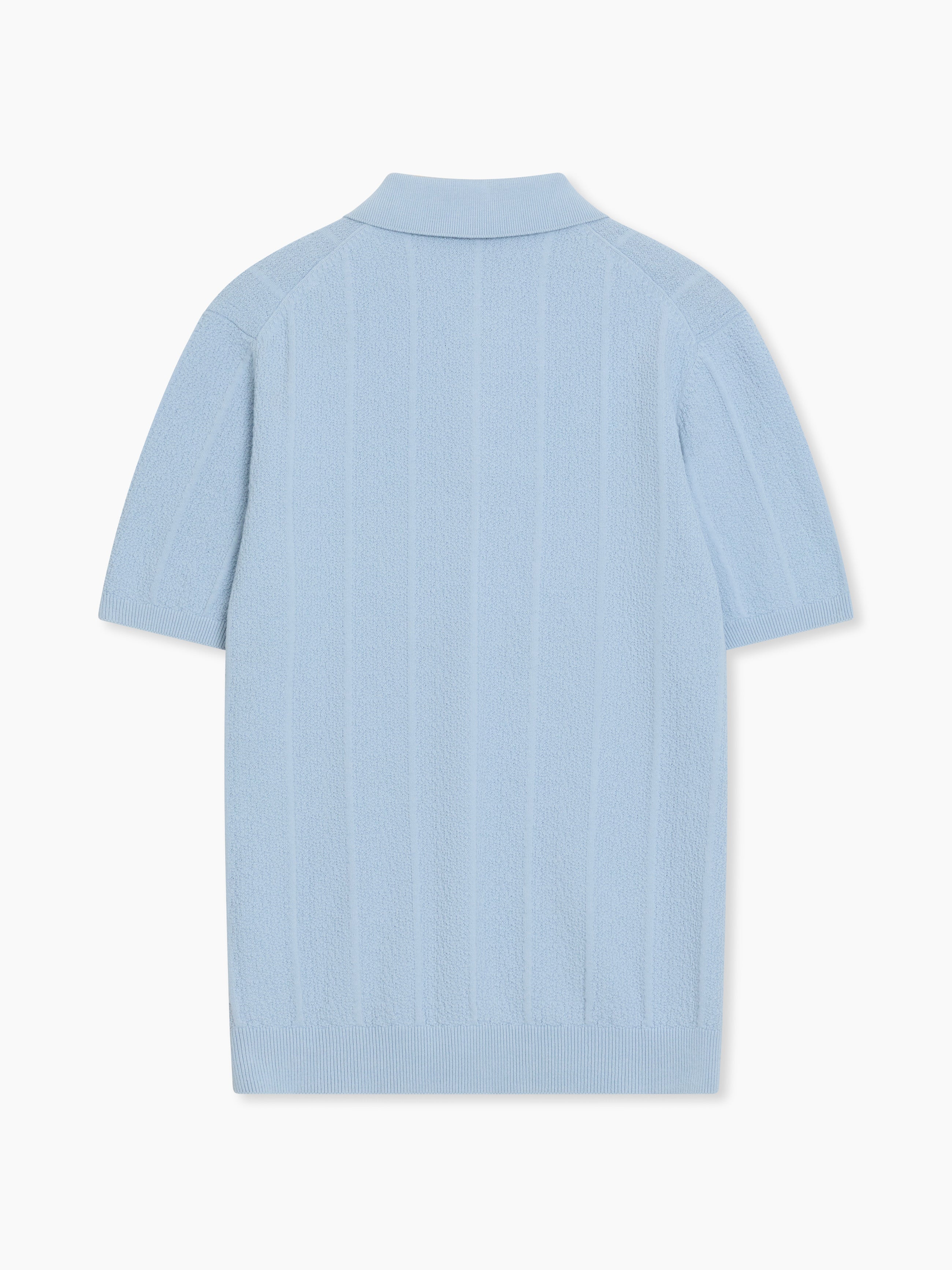 Textured Knit Polo Shirt