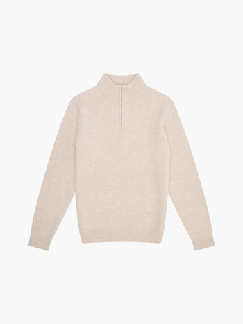 Textured Half Zip Jumper