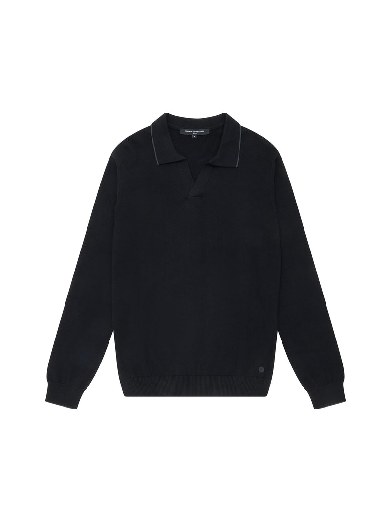 Long Sleeve Trophy Knit Polo Shirt