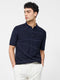 Textured Jacquard Block Polo Shirt