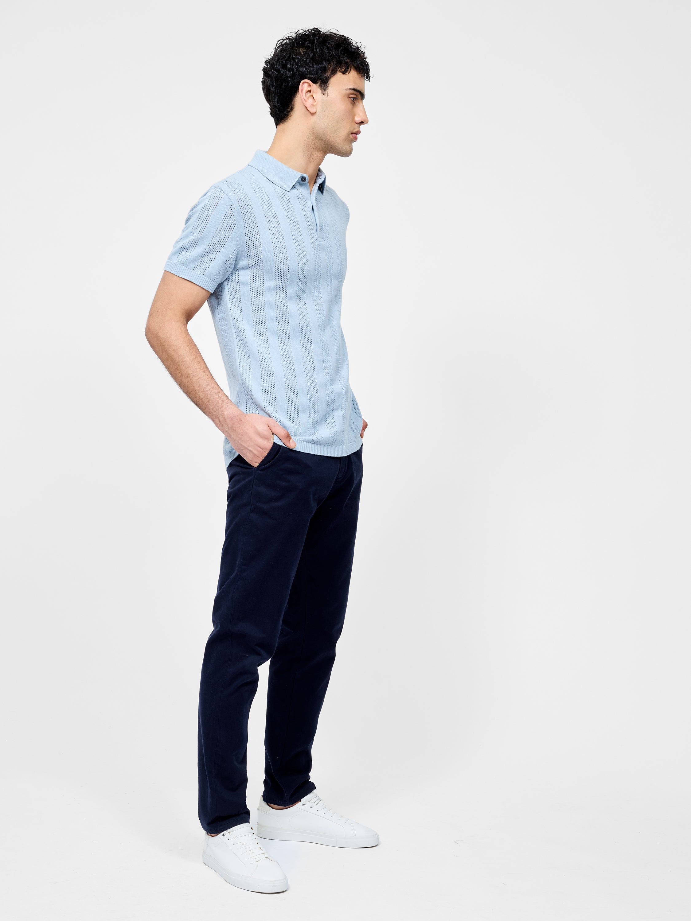Vertical Stripe Polo