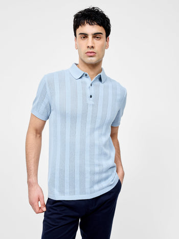 Vertical Stripe Polo