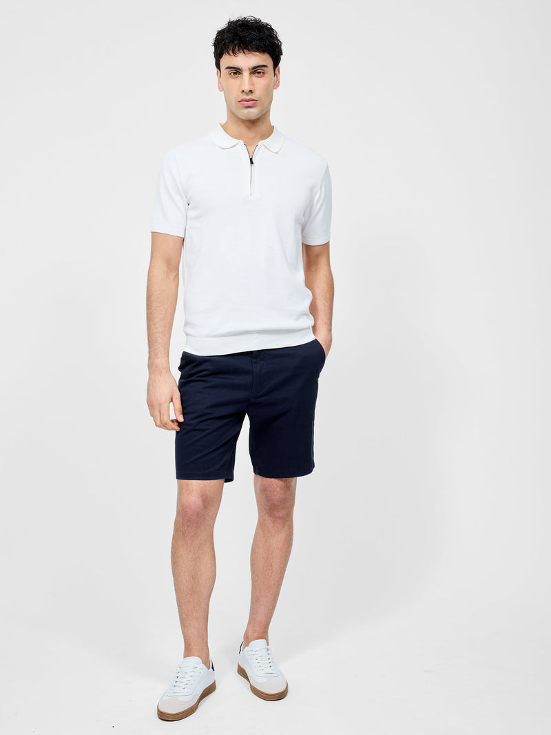 Knitted Zip Polo Shirt