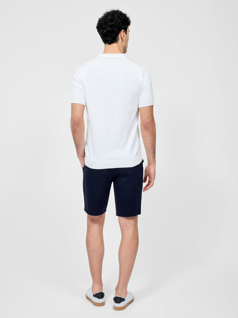 Knitted Zip Polo Shirt
