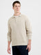 Heavy Knitted Long Sleeve Polo Jumper