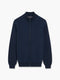 Birdseye Long Sleeve Zip Through Jumper