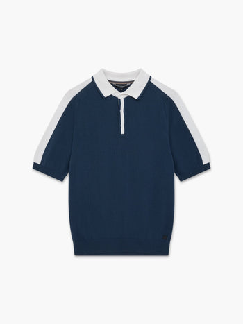 Intarsia Short Sleeve Polo Shirt