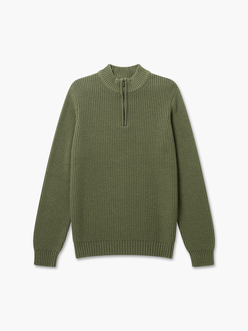 Half Zip Mock Neck Jumper