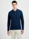Box Knit Long Sleeve Polo Collar Jumper