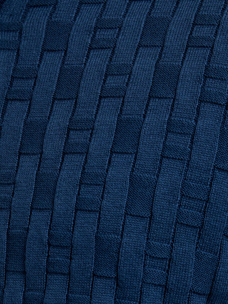 Box Knit Long Sleeve Polo Collar Jumper