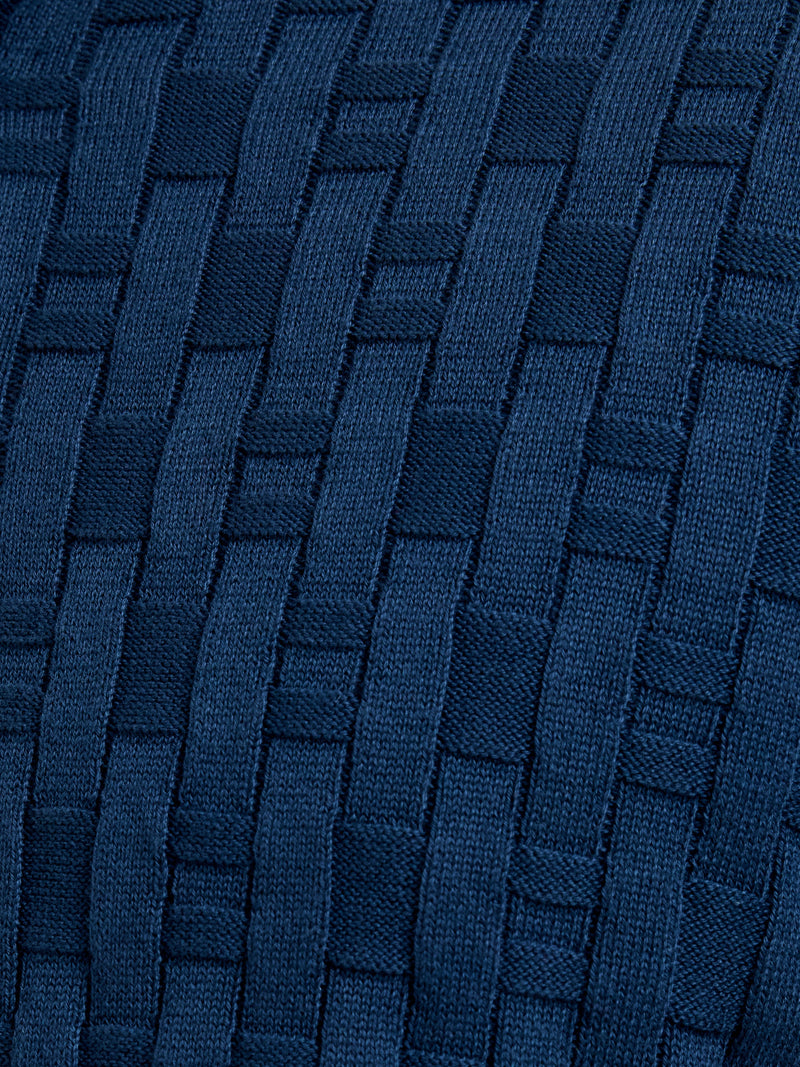 Box Knit Long Sleeve Polo Collar Jumper