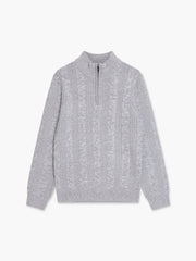 Half Zip Cable Knit Jumper