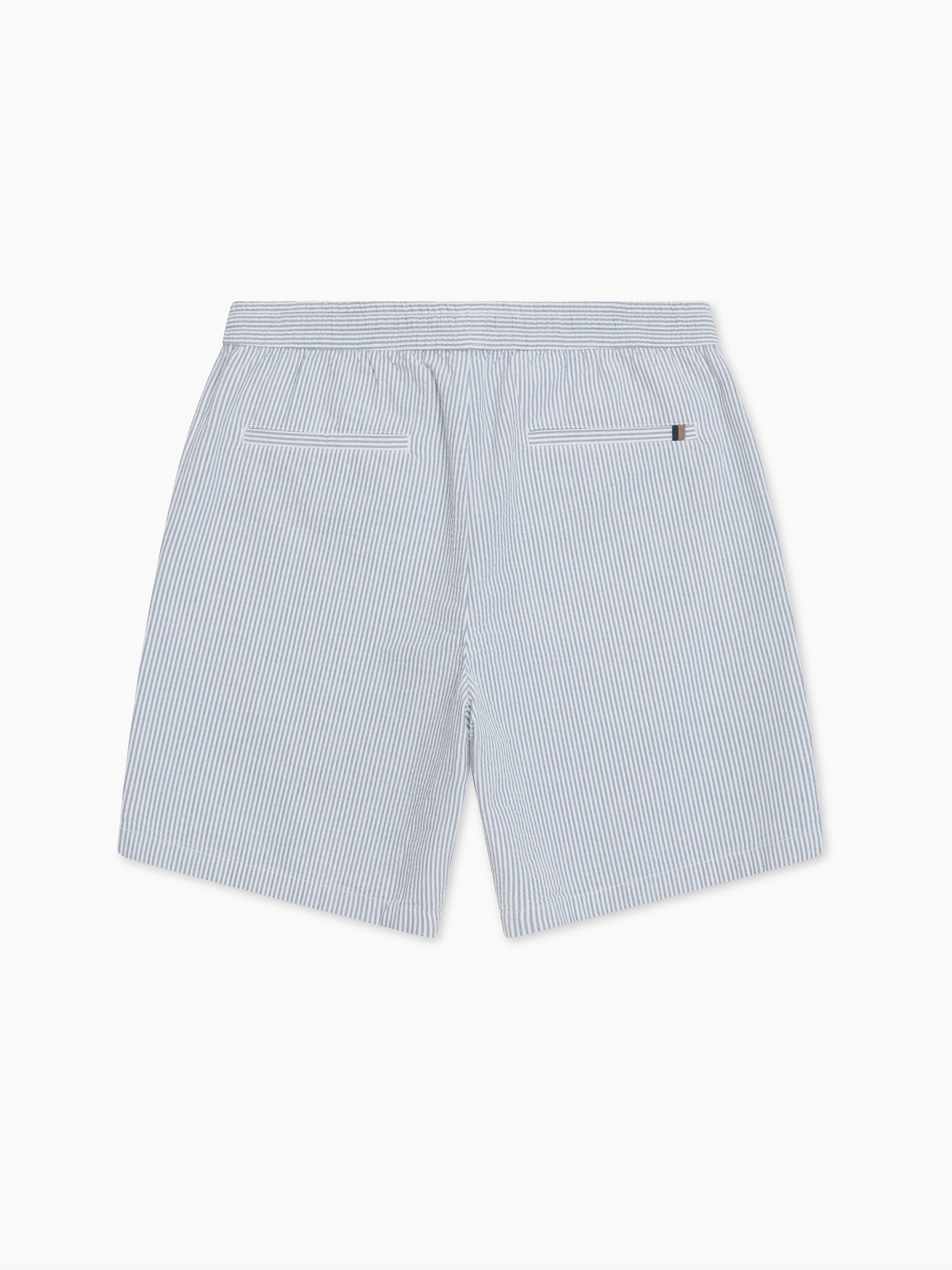 Seersucker Striped Shorts