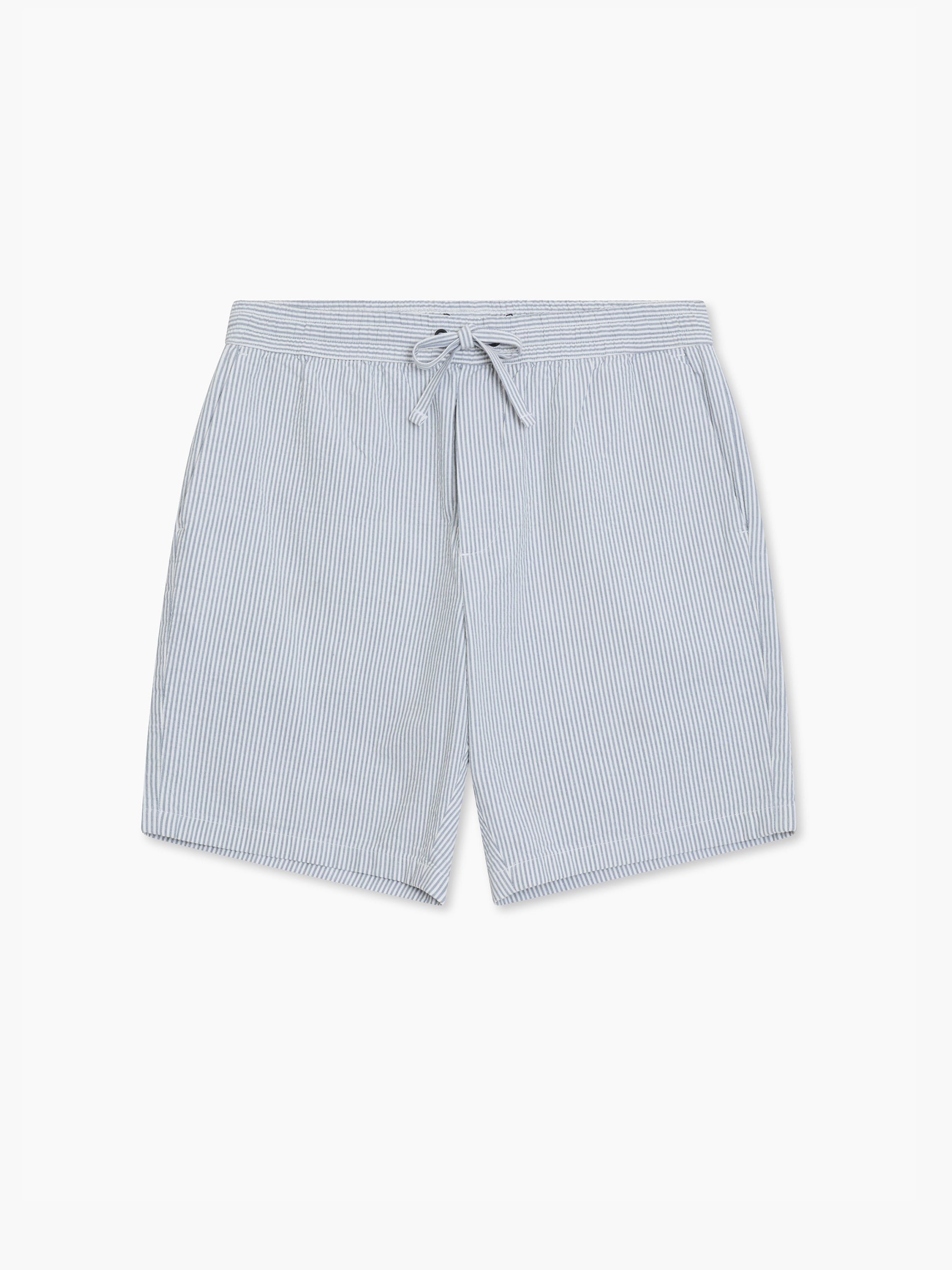 Seersucker Striped Shorts