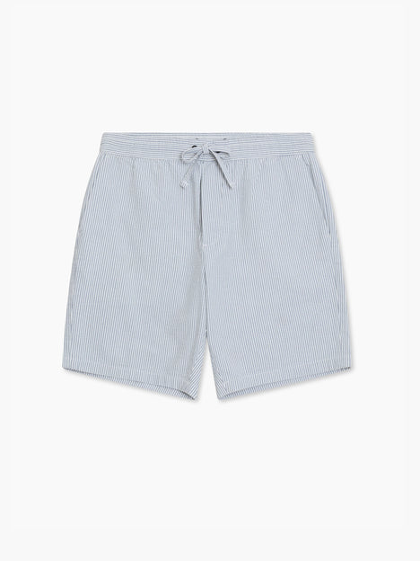 Seersucker Striped Shorts