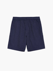 Twill Navy Blue Striped Shorts