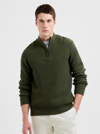 Half Zip Mock Neck Jumper