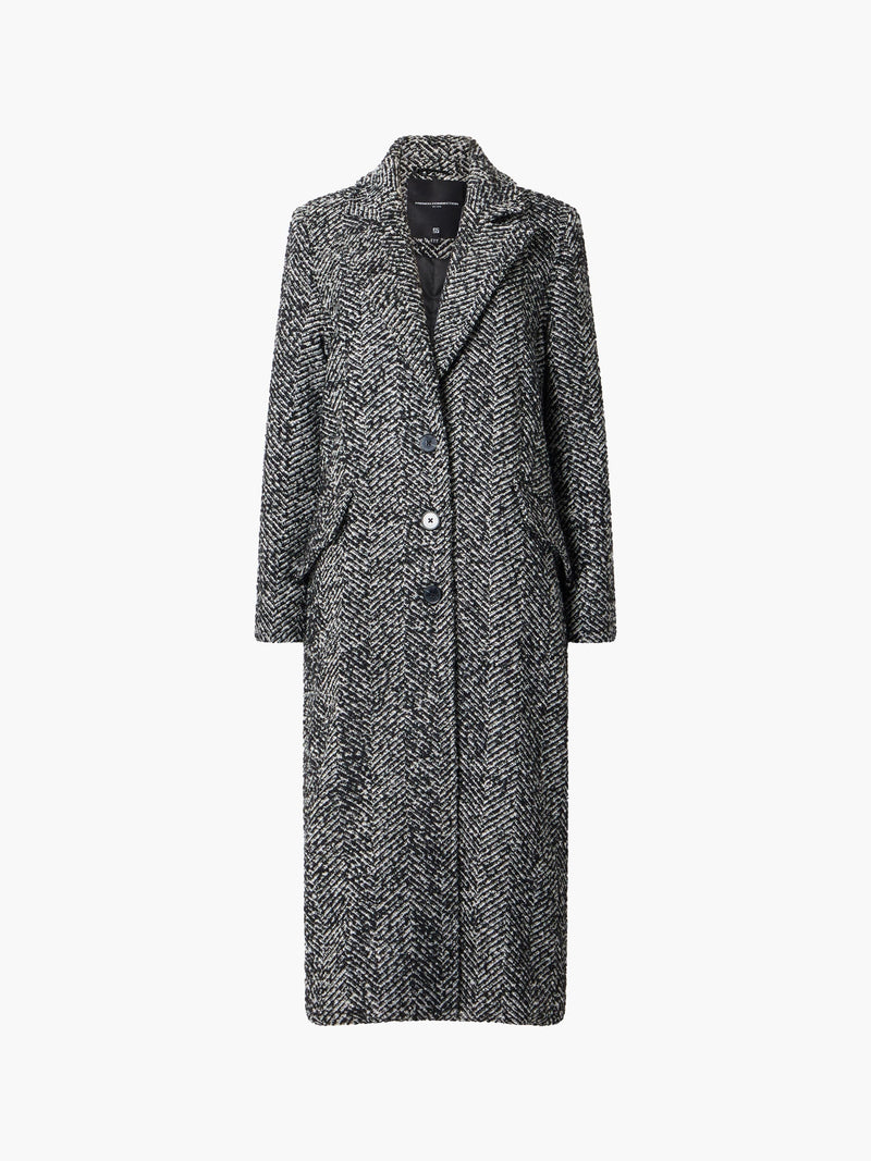 Herringbone long coat womens online