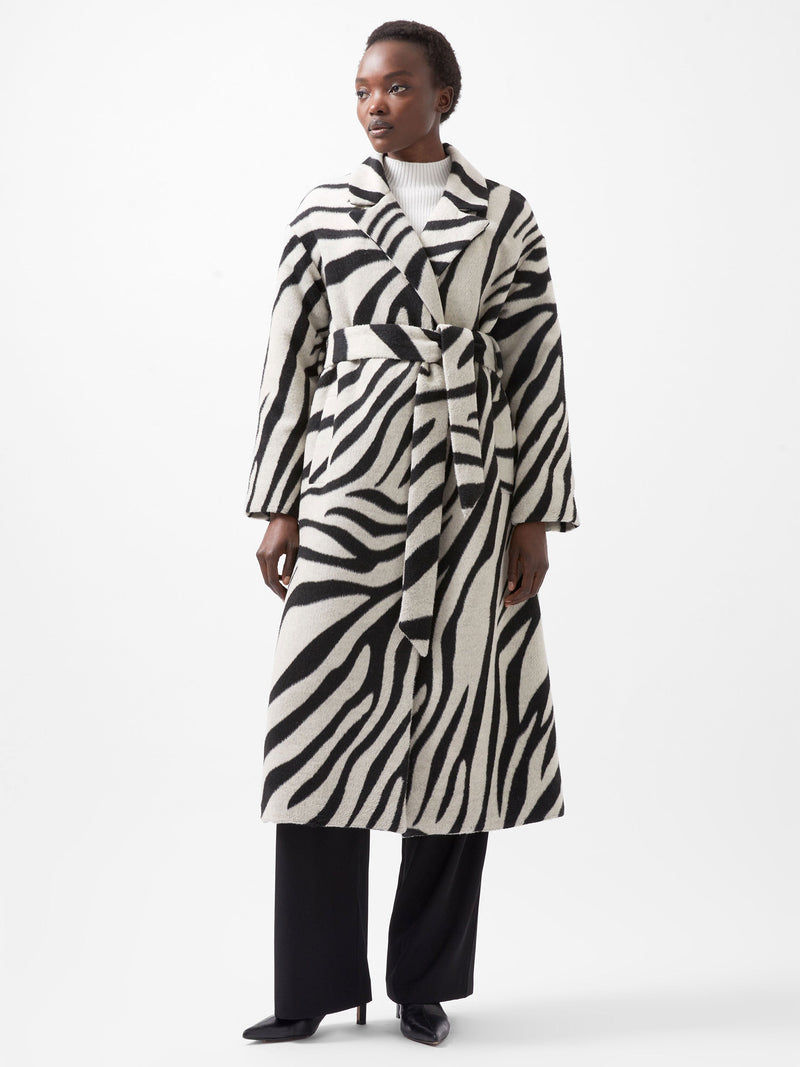 Grace Zebra Belted Coat