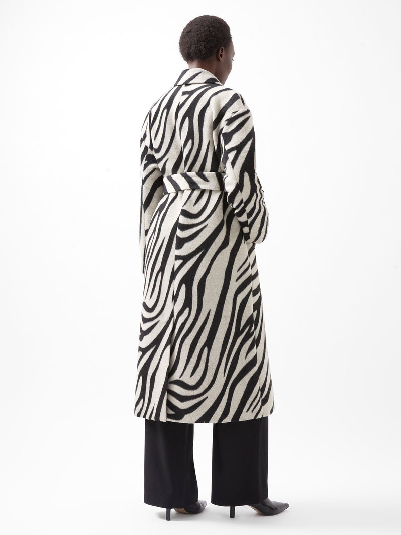 Grace Zebra Belted Coat