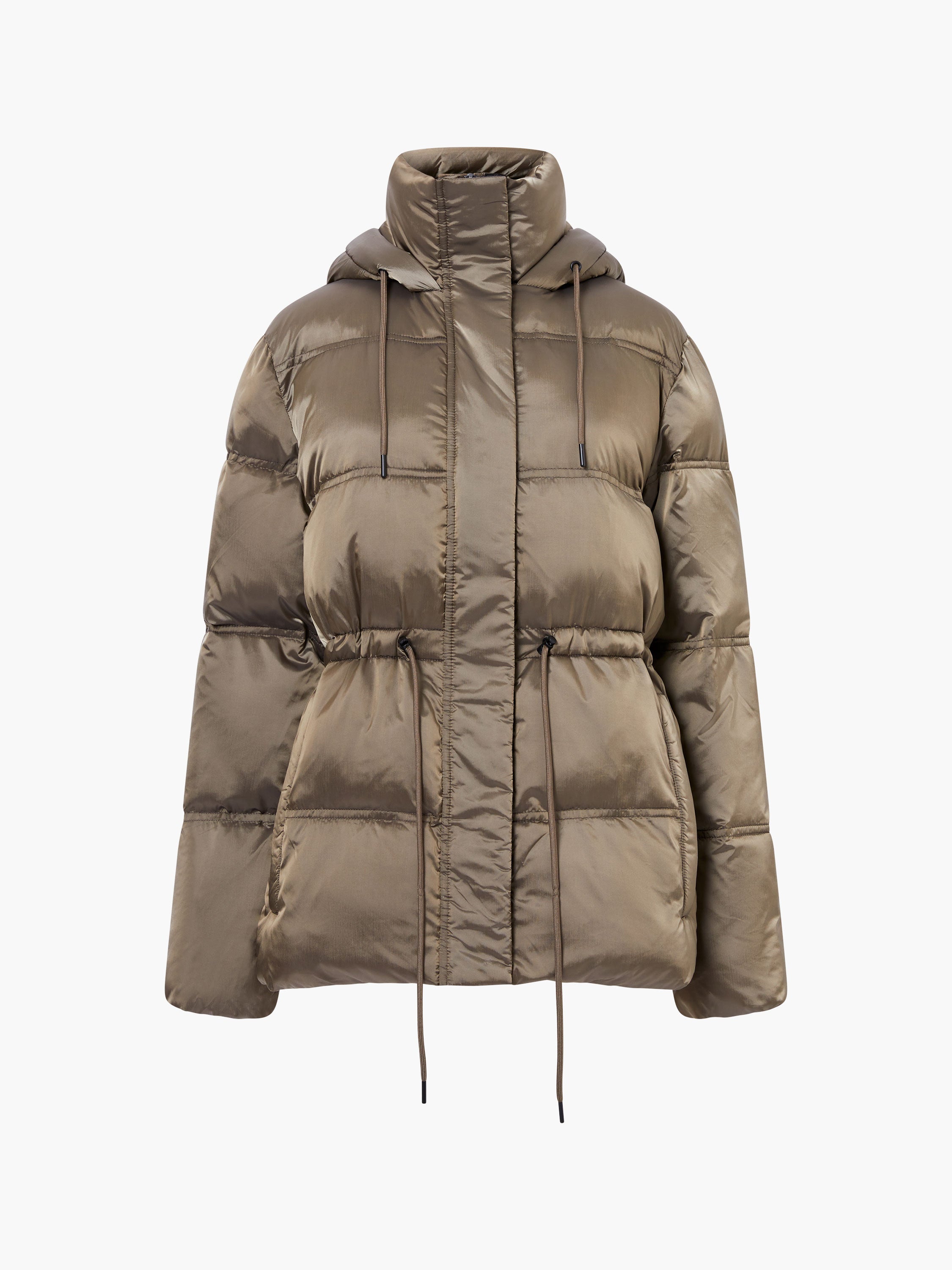 Kendra Nylon Hooded Puffer Jacket