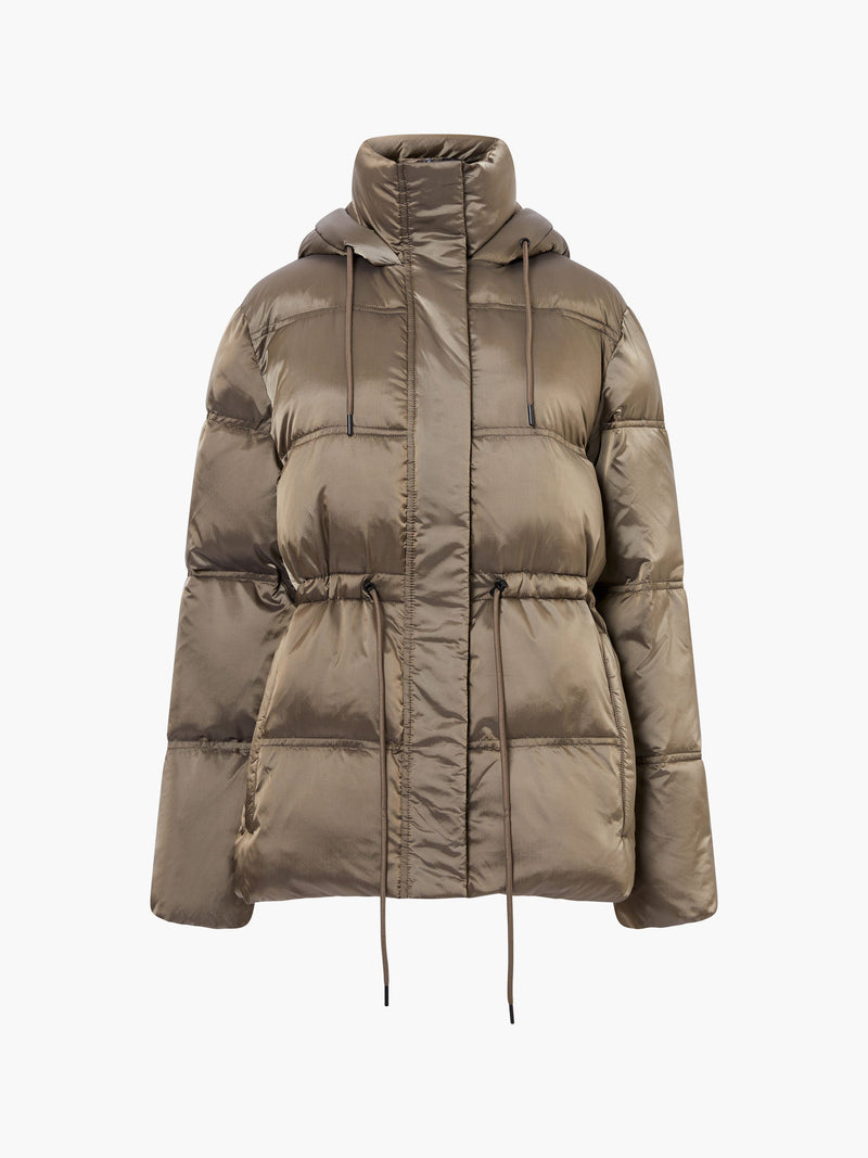 Kendra Nylon Hooded Puffer Jacket