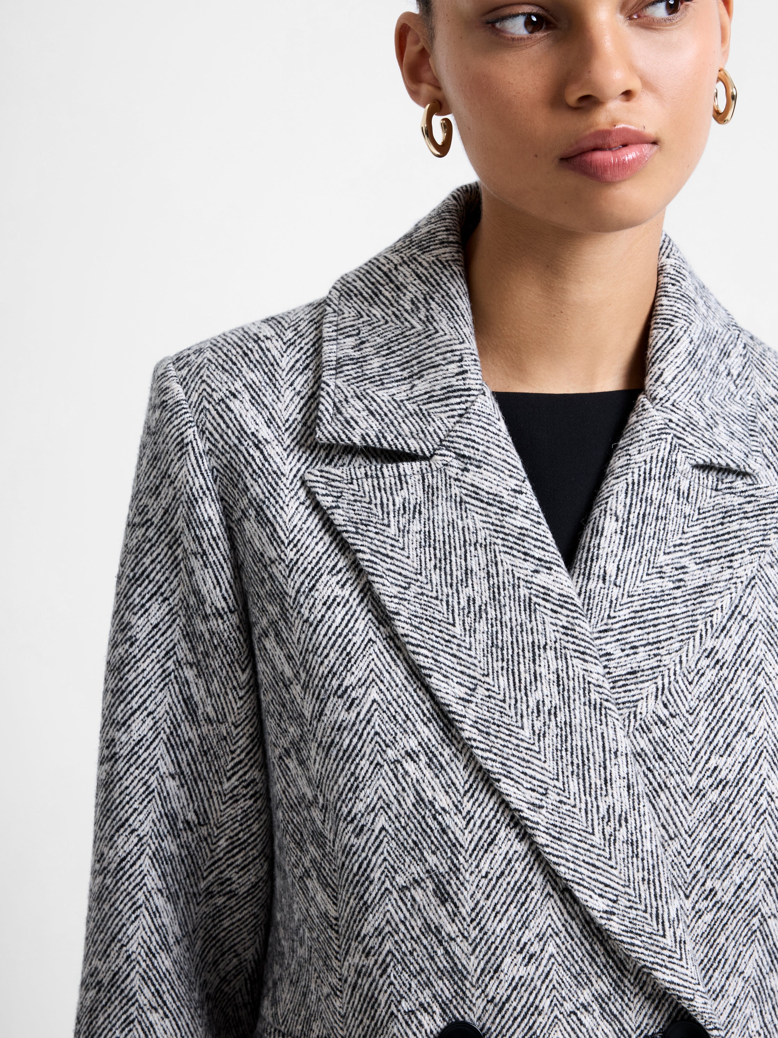 Lowen Wool Double Breasted Coat | French Connection EU