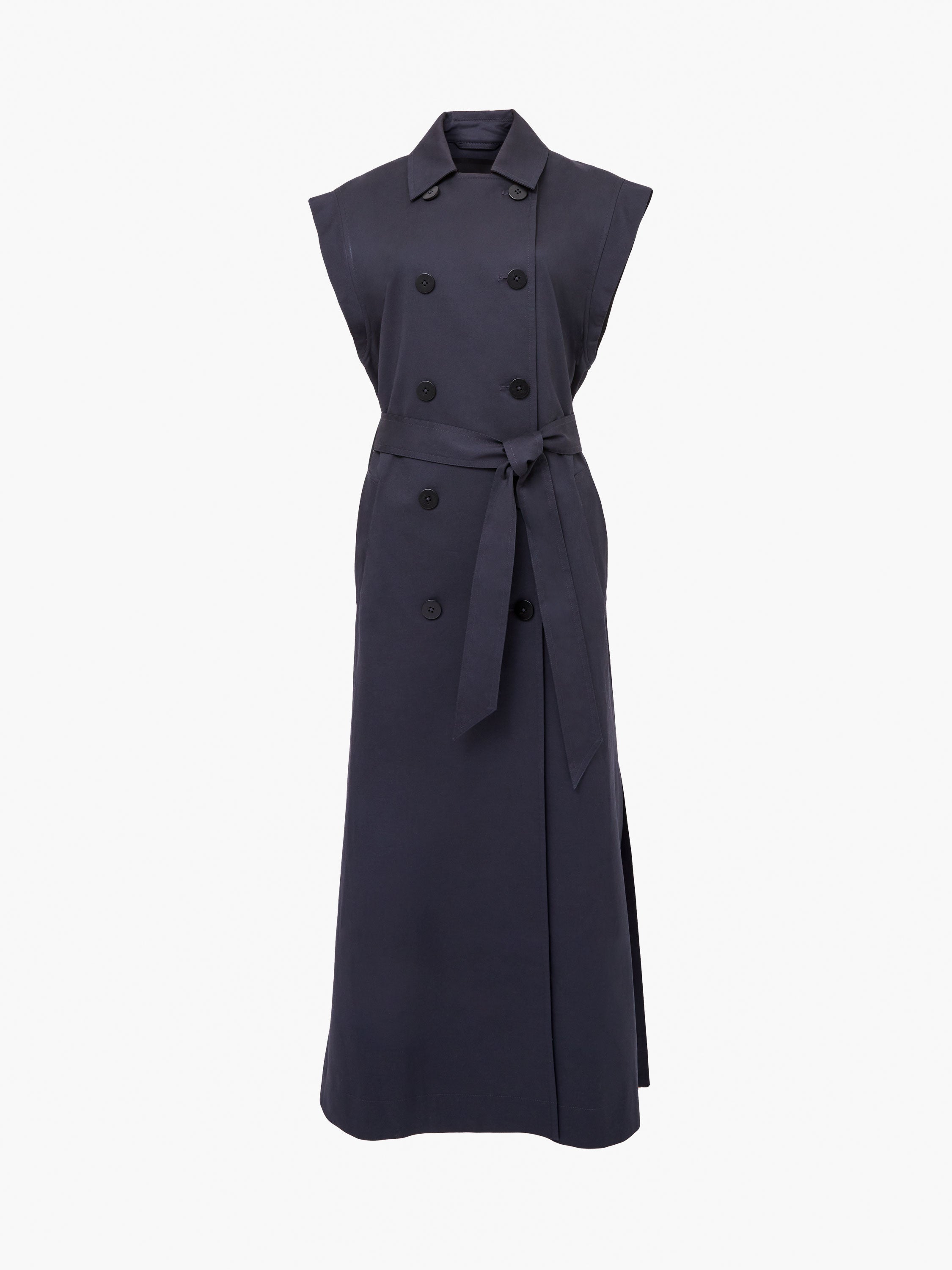 Danby Sleeveless Trench Coat Navy | French Connection EU