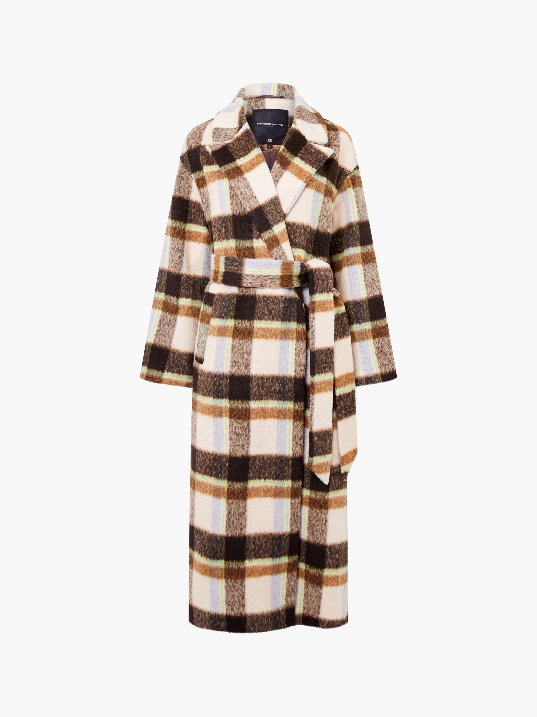 Remi Check Belted Coat | French Connection EU