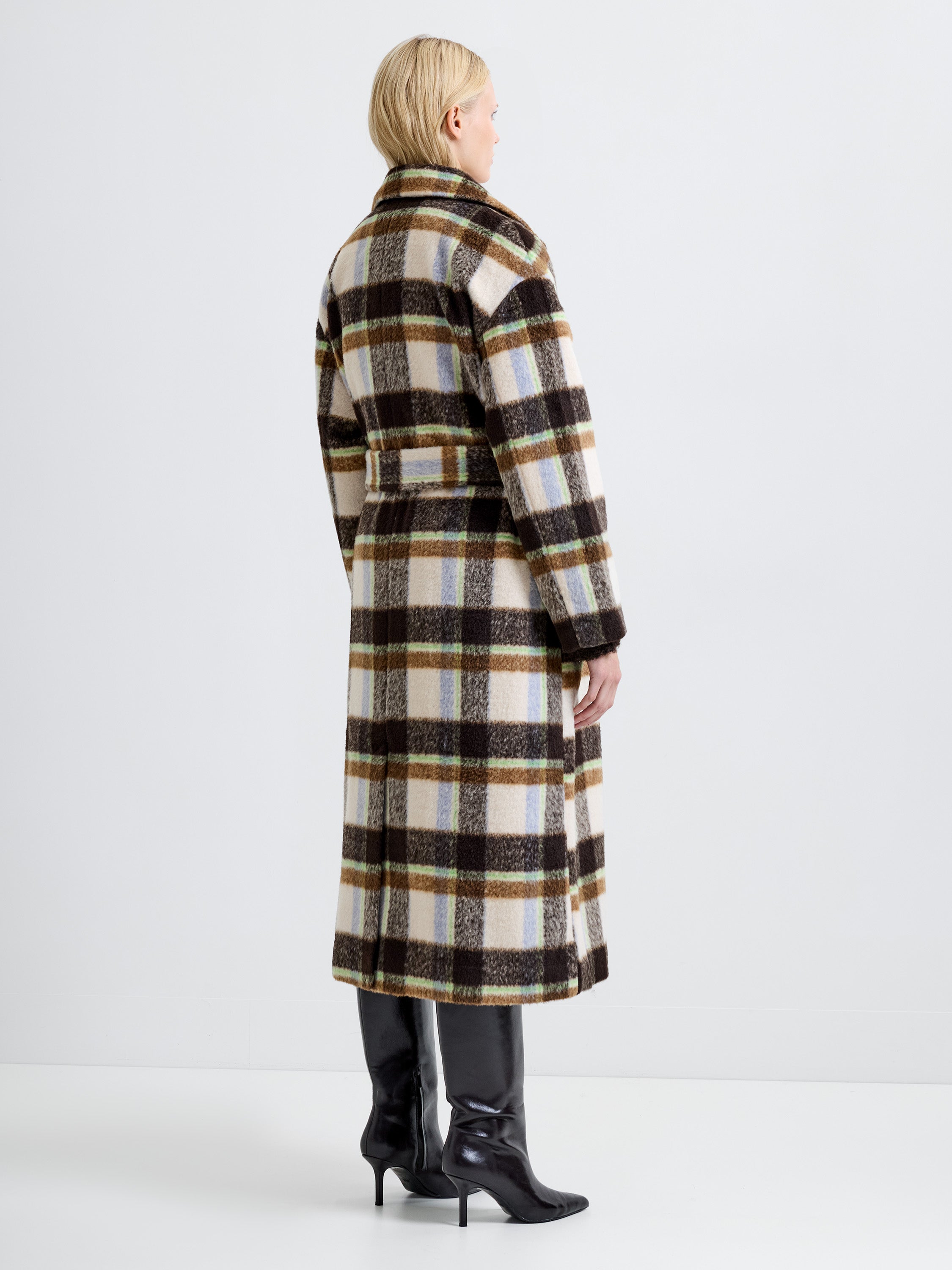 Remi Check Belted Coat | French Connection EU