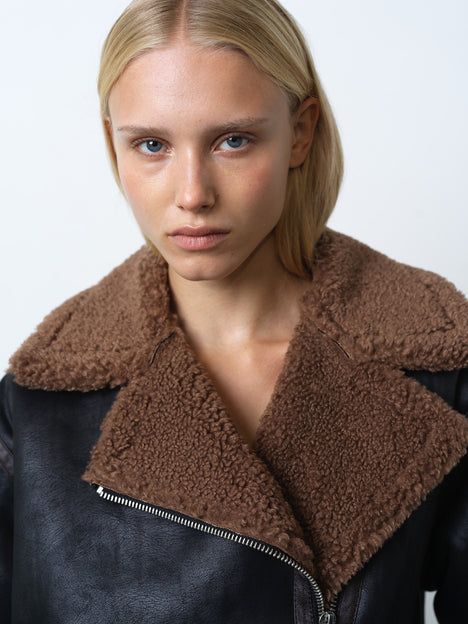 Suedette Zip Up Jacket