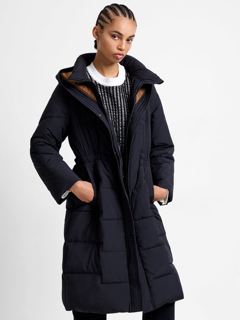 Minnie Belted Long Sleeve Hooded Coat