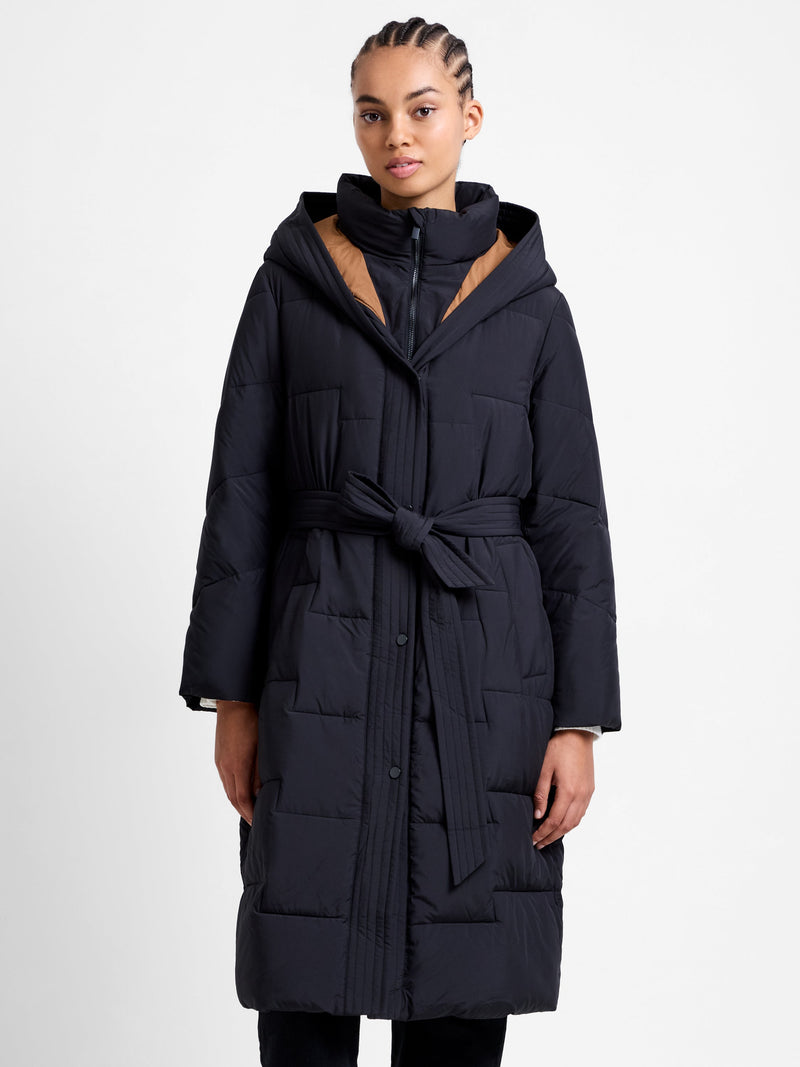 Minnie Belted Long Sleeve Hooded Coat