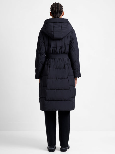 Minnie Belted Long Sleeve Hooded Coat