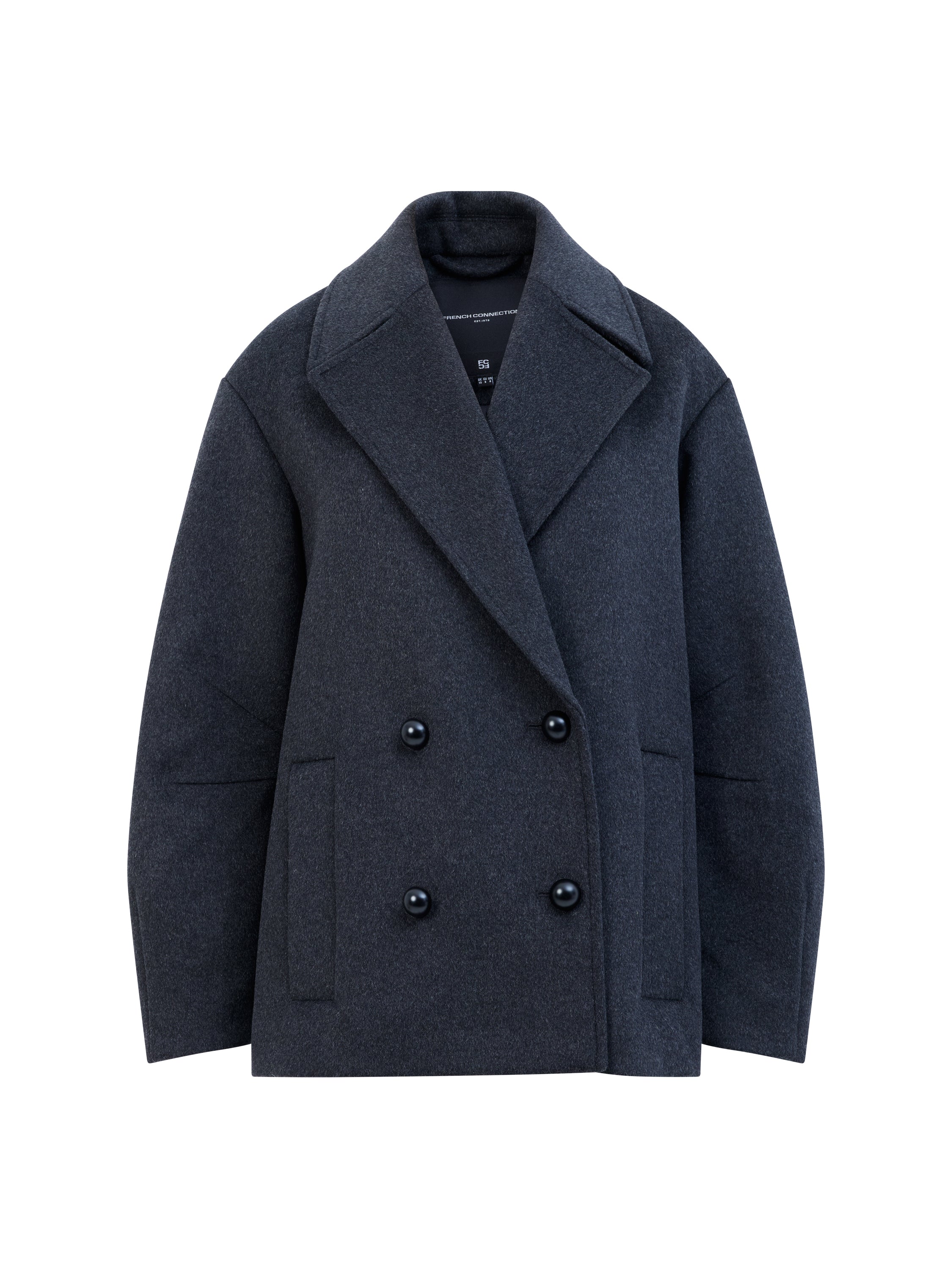 ジャケット・アウター 20AW WOOL JERSEY 10BUTTON PEA COAT Adele Wool Pea Coat | French Connection EU