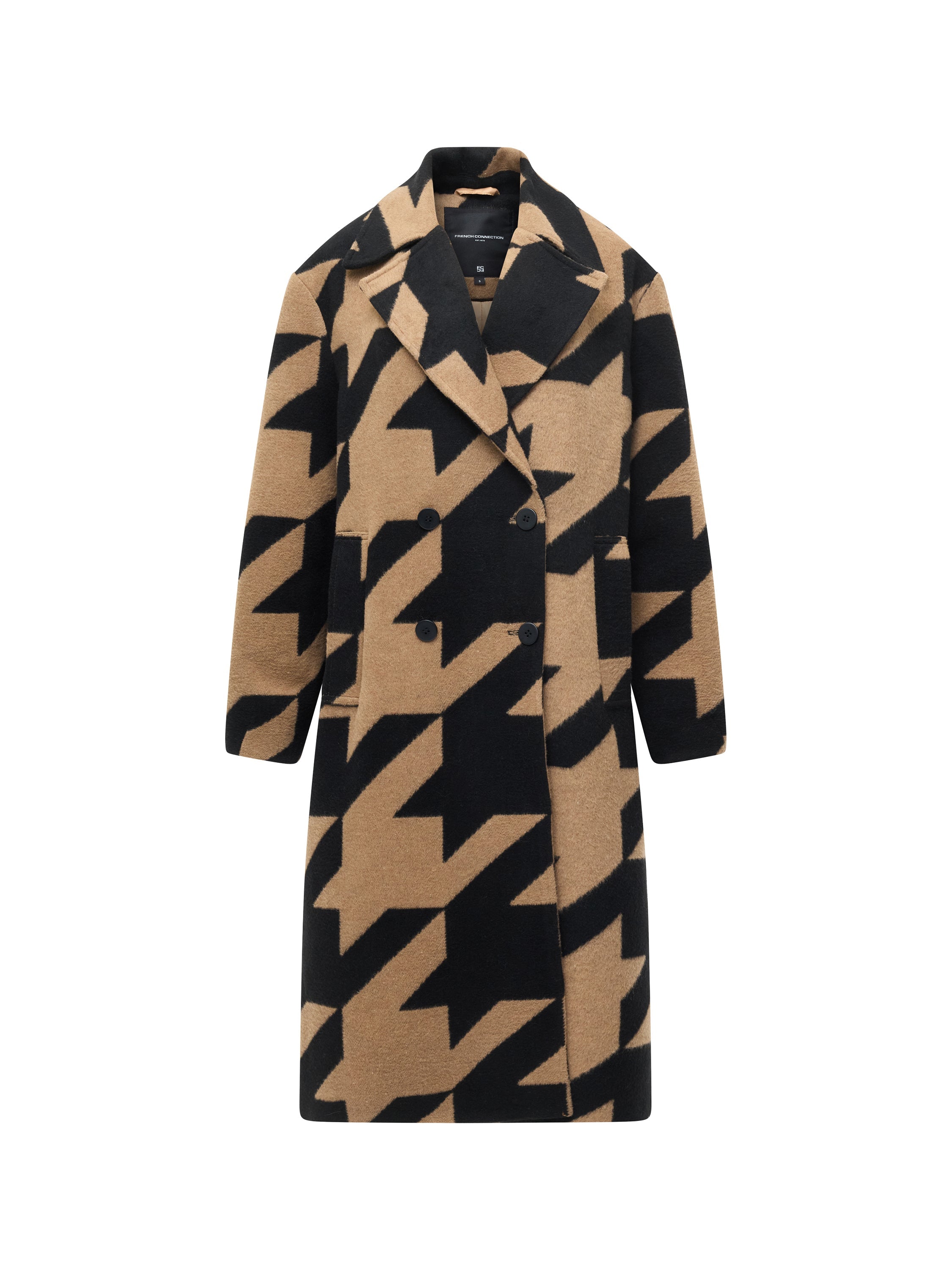 Lucilla Houndstooth Coat | French Connection EU