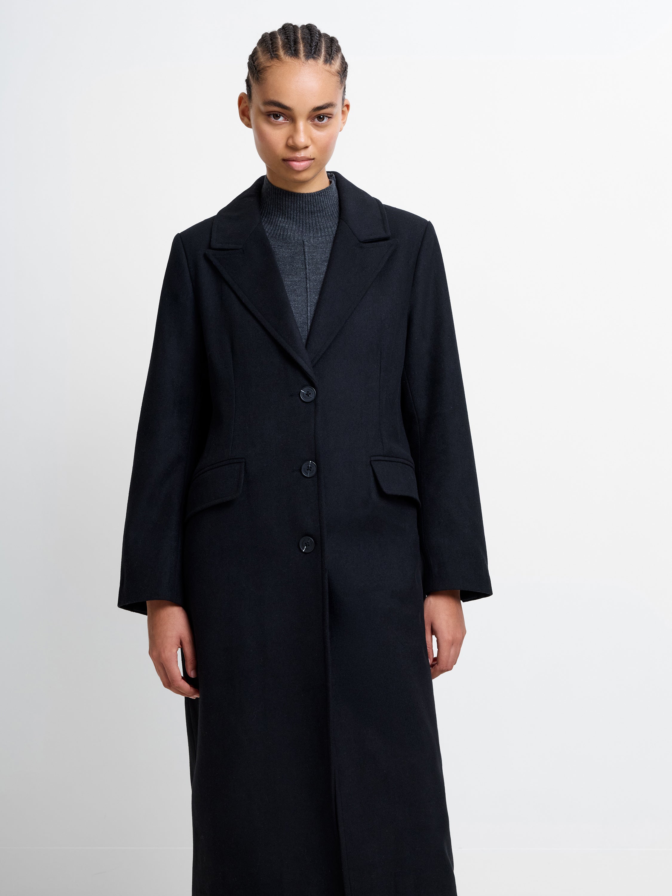 Single Breasted Wool Blend Coat | French Connection EU