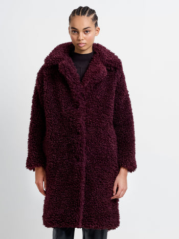 Boucle Peak Collar Coat