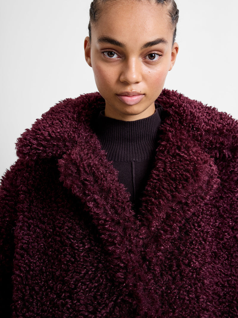 Boucle Peak Collar Coat