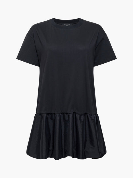 Sivine Bubble Hem Black Mini Dress