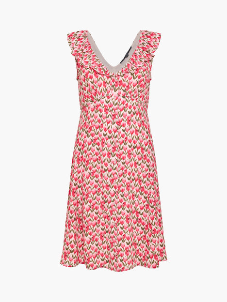Tula Eco Floral Frill V-Neck Tea Dress