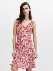Tula Eco Floral Frill V-Neck Tea Dress