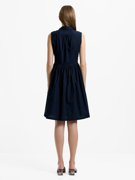 Poplin Sleeveless Smock Dress