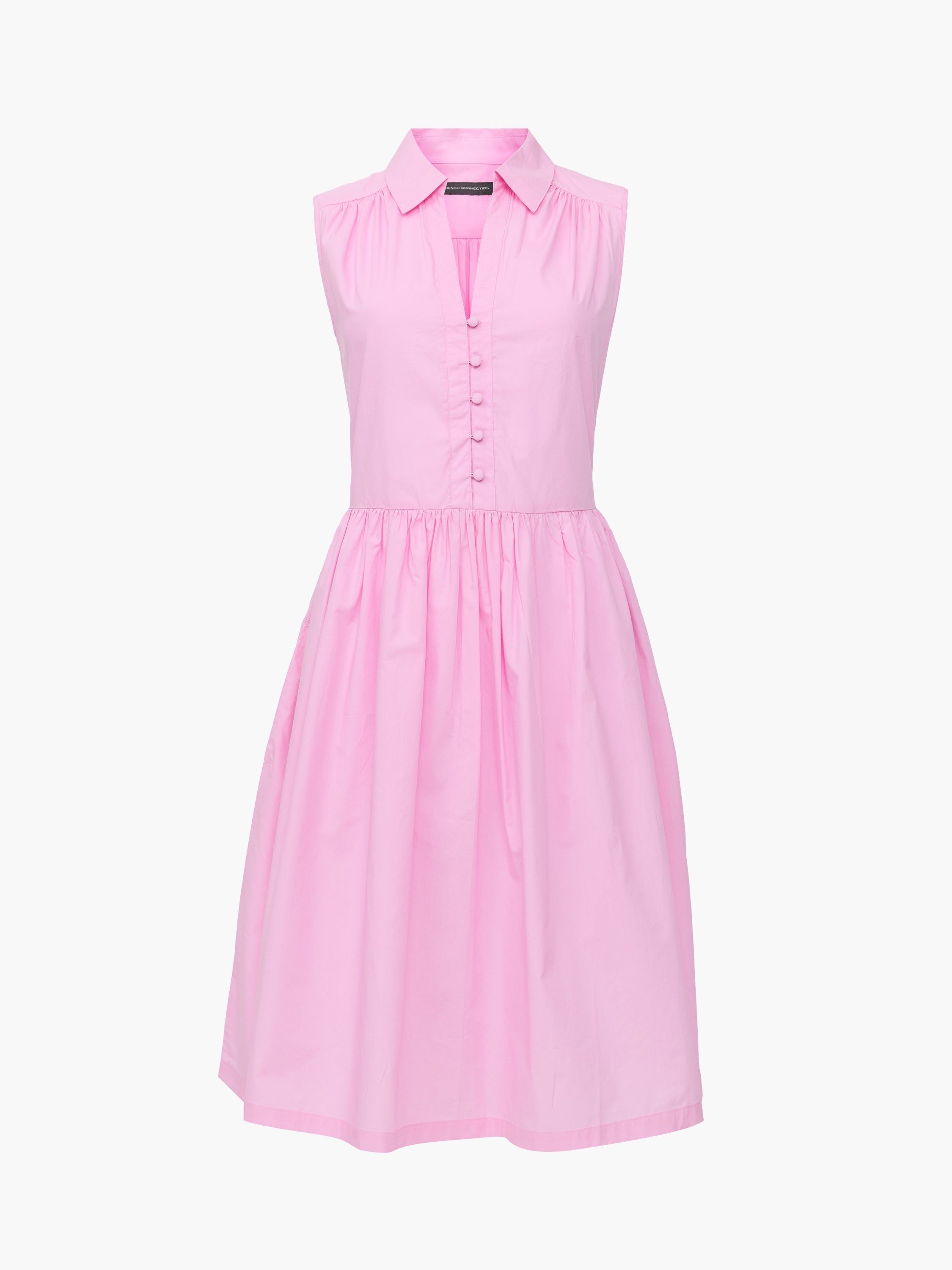 Poplin Sleeveless Smock Dress