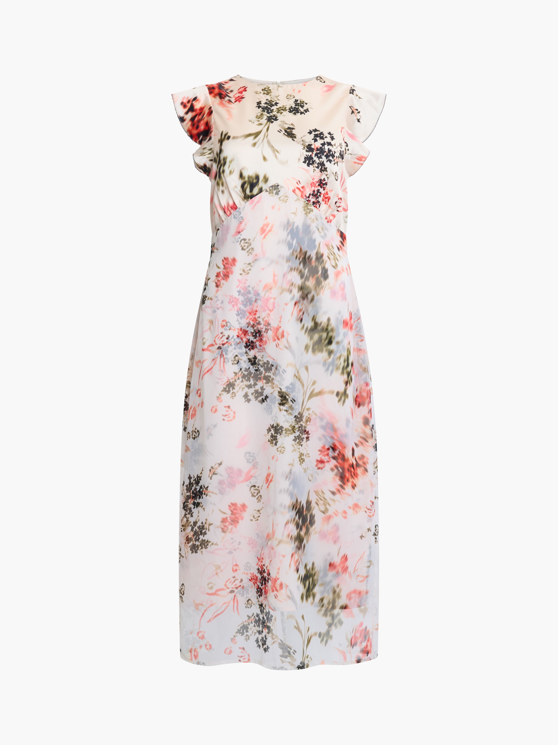 Candice Satin Georgette Overlay Dress