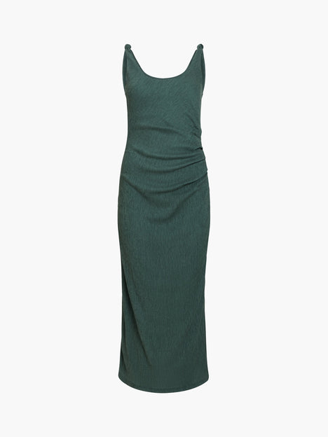 Trixie Textured Knot Strap Midi Dress