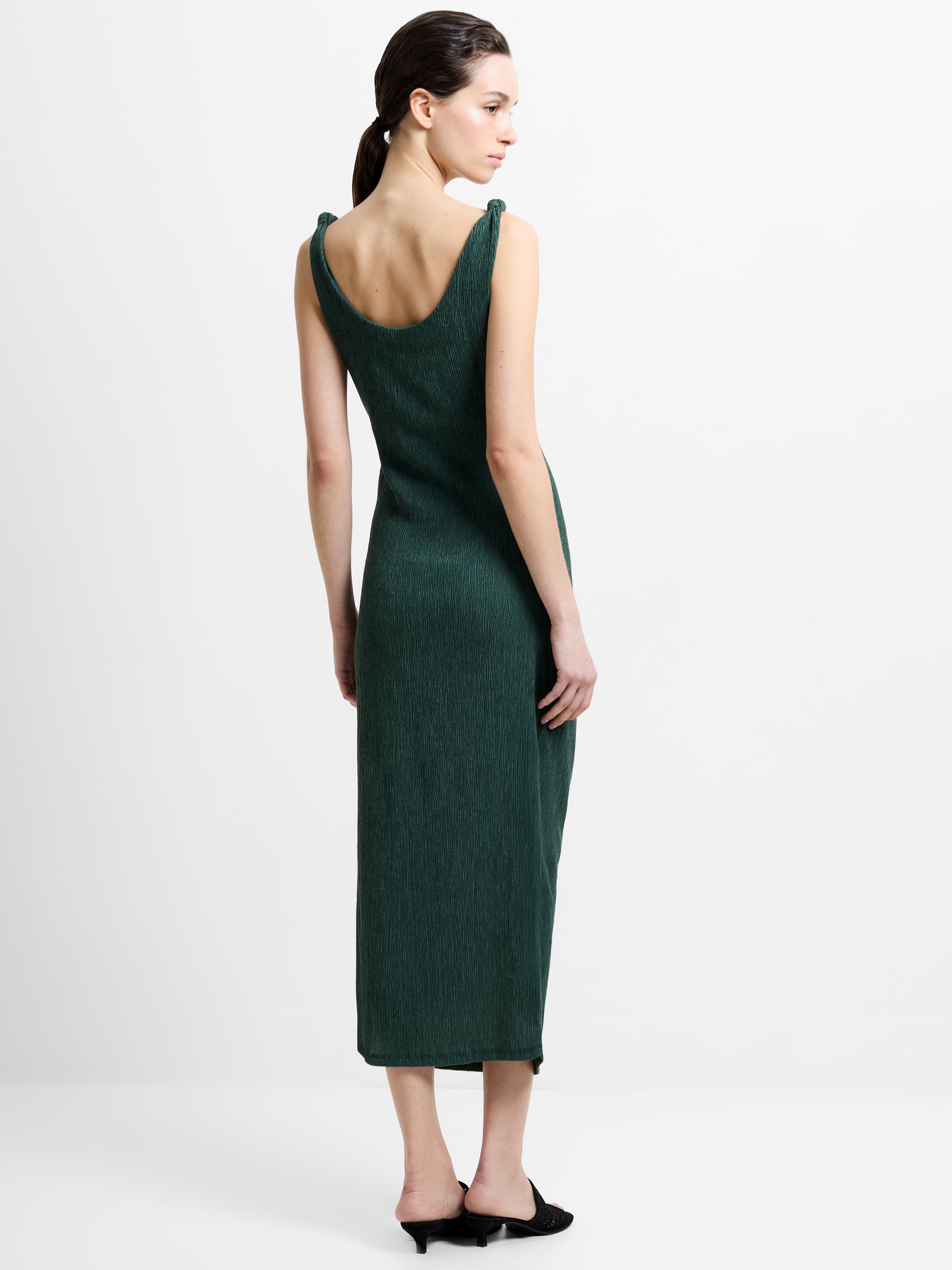 Trixie Textured Knot Strap Midi Dress