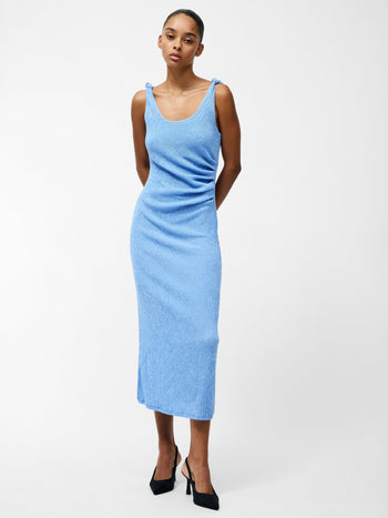 Trixie Textured Knot Strap Midi Dress