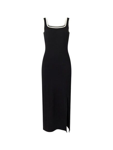 Square Neck Contrast Dress